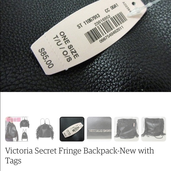 75%OFF** NWOT Victoria’s Secret Fringe Backpack’+ Freebie. **BEACH BAG** - Picture 5 of 12